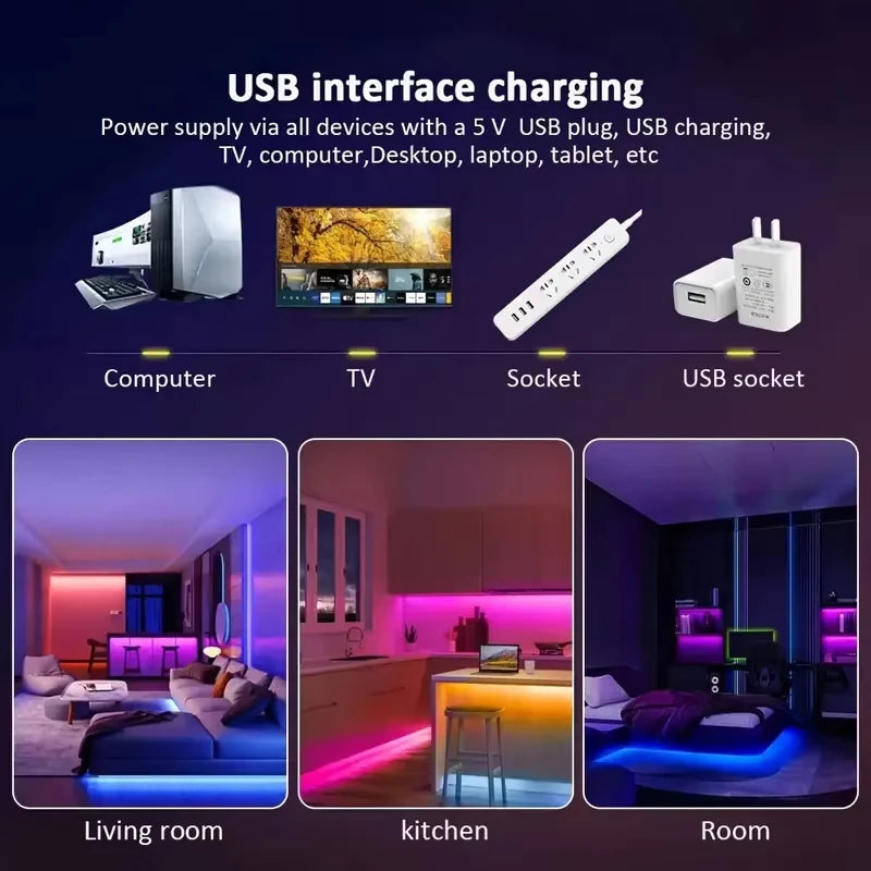 LED Strip Light 30M Bluetooth Remote