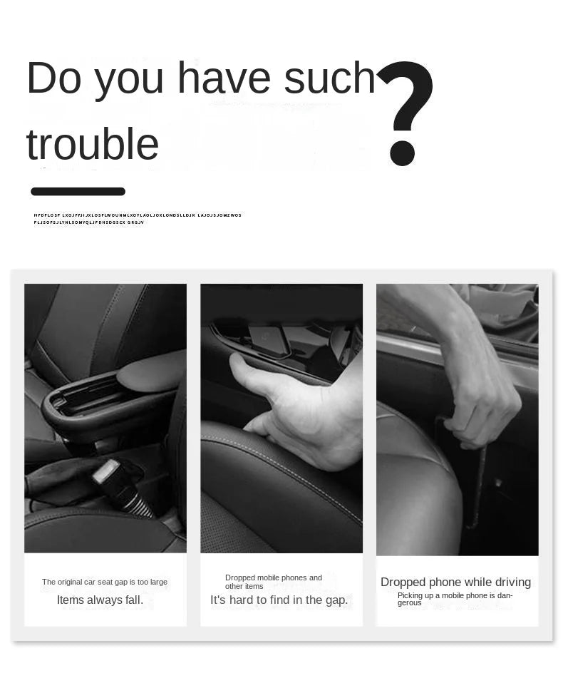 Car seat gap filler strips