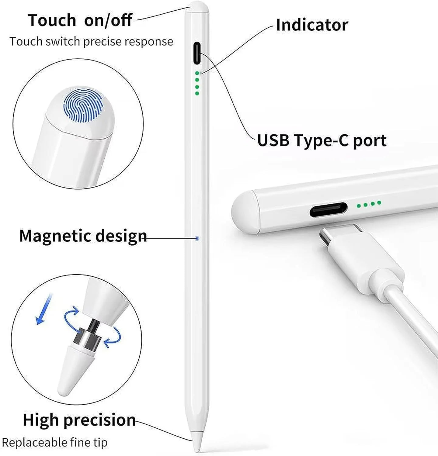 New universal styluses for Android, IOS tablets, capacitive pens, screen styluses, pencils, Huawei, Samsung, Xiaomi,
Universal Stylus for Android, IOS tablets, capacitive pens, screen styluses, and Samsung.