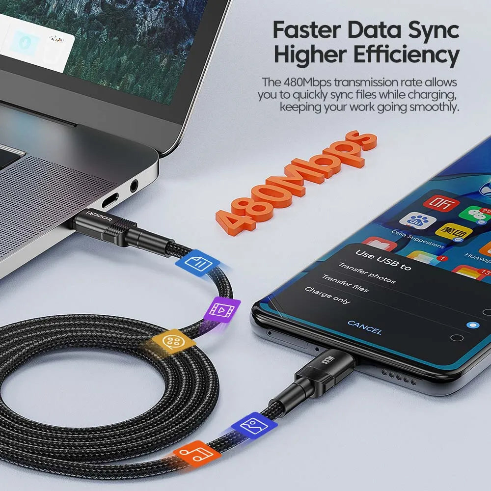 Type C to USB C Cable Fast Charging
